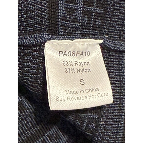 Parker Dress Sz Small Blue Black Faux Leather Katrina Eclipse Body-Con Dress - Picture 4 of 4